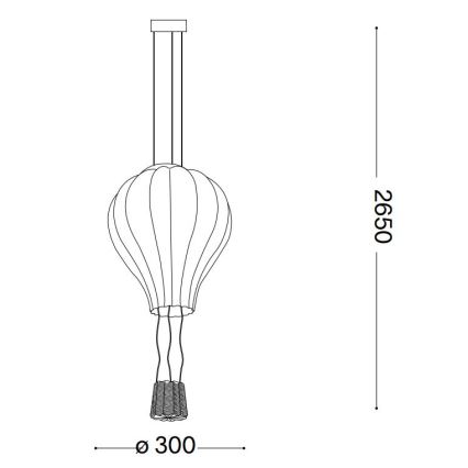 Ideal Lux - Suspension filaire DREAM BIG 1xE27/42W/230V d. 30 cm