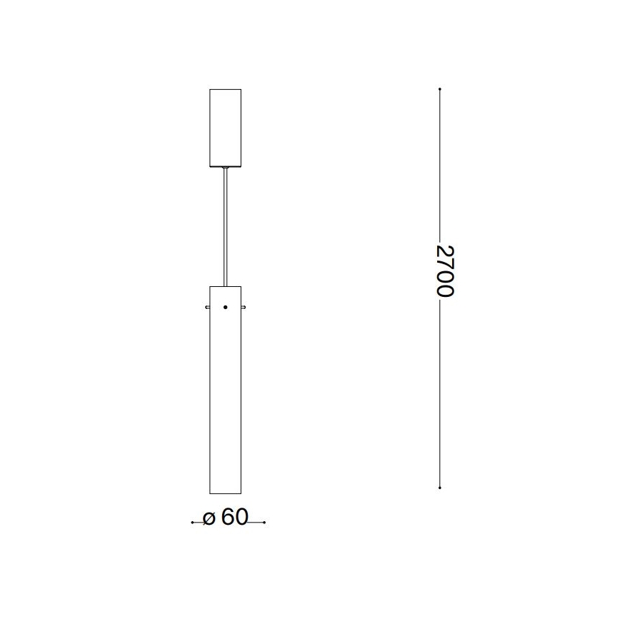 Ideal Lux - Suspension filaire FLAM LED/10W/230V d. 6 cm CRI 90 fumé