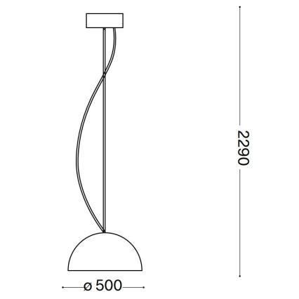 Ideal Lux - Suspension filaire FOLK 1xE27/60W/230V d. 50 cm marron