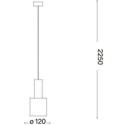 Ideal Lux - Suspension filaire HOLLY 1xE27/60W/230V d. 12 cm noir