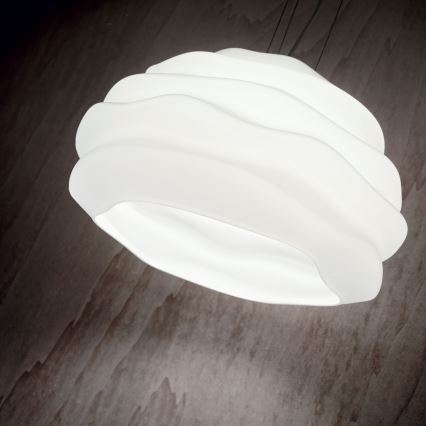 Ideal Lux - Suspension filaire KARMA 1xE27/60W/230V d. 39 cm blanc