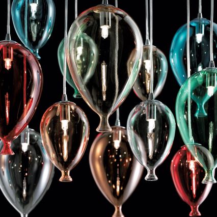 Ideal Lux - Suspension filaire LED CLOWN 12xG9/3W/230V d. 60 cm coloré