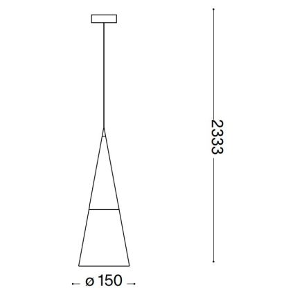Ideal Lux - Suspension filaire LED CONO 1xGU10/7W/230V d. 15 cm CRI 90 chrome brillant