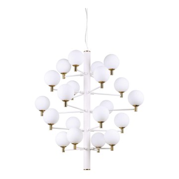 Ideal Lux - Suspension filaire LED COPERNICO 20xG9/3W/230V d. 86 cm blanc