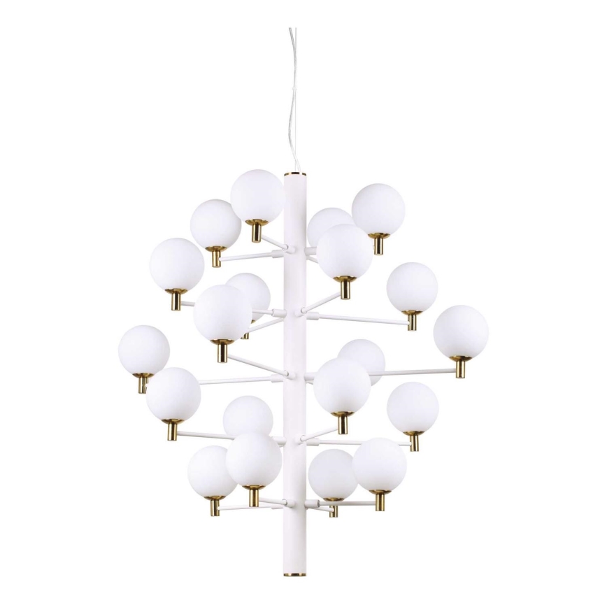 Ideal Lux - Suspension filaire LED COPERNICO 20xG9/3W/230V d. 86 cm blanc