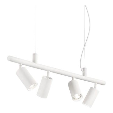 Ideal Lux - Suspension filaire LED DYNAMITE 4xGU10/7W/230V CRI 90 blanc