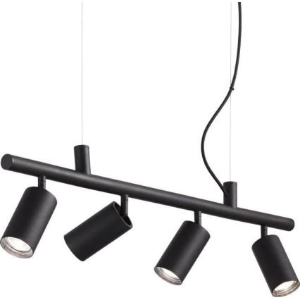 Ideal Lux - Suspension filaire LED DYNAMITE 4xGU10/7W/230V CRI 90 noir