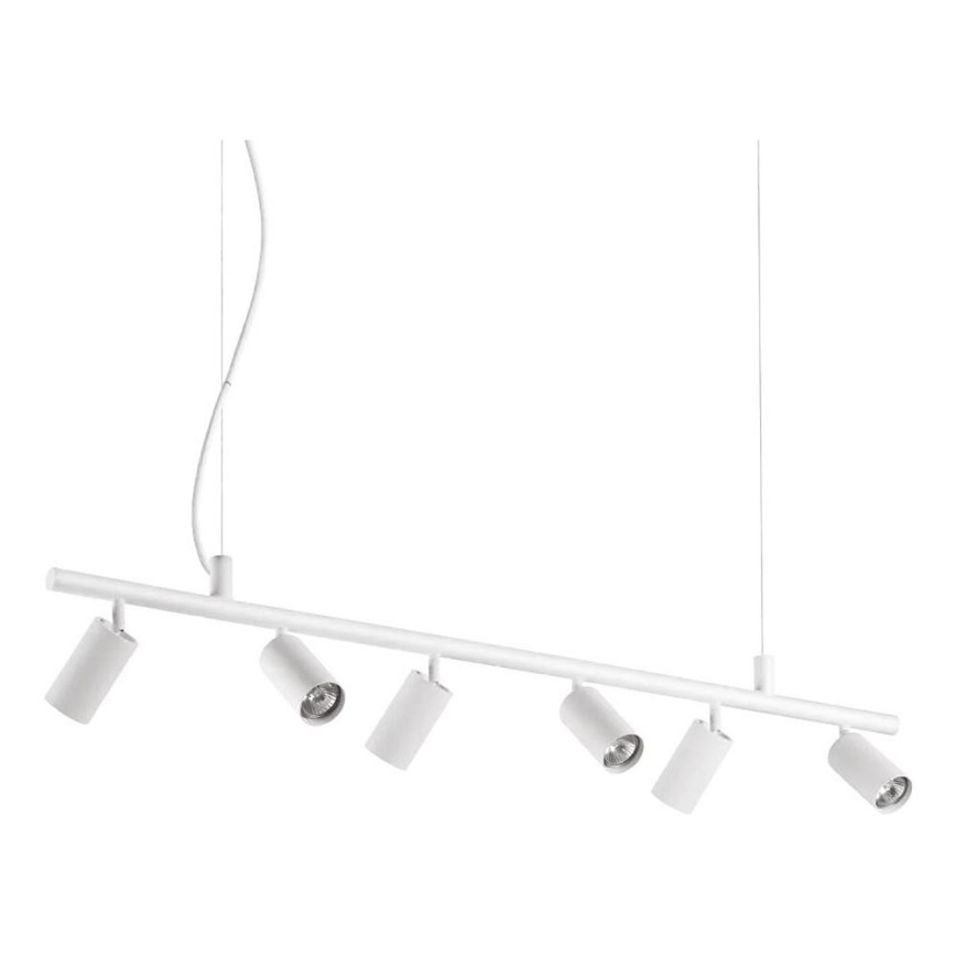 Ideal Lux - Suspension filaire LED DYNAMITE 6xGU10/7W/230V CRI 90 blanc