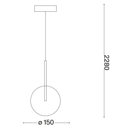 Ideal Lux - Suspension filaire LED EQUINOXE 1xG4/2W/230V d. 15 cm chrome brillant/transparent
