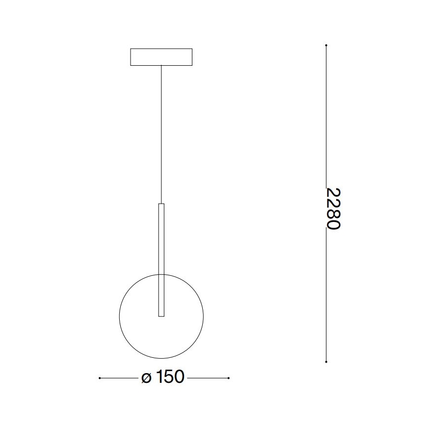 Ideal Lux - Suspension filaire LED EQUINOXE 1xG4/2W/230V d. 15 cm laiton/fumé