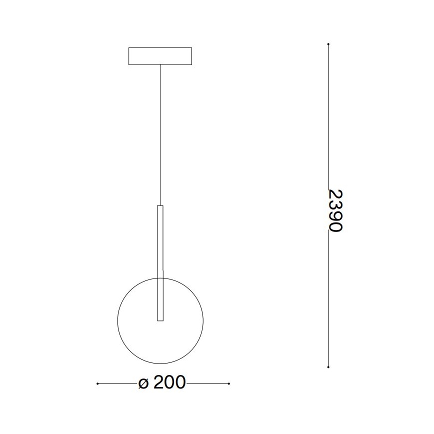 Ideal Lux - Suspension filaire LED EQUINOXE 1xG4/2W/230V d. 20 cm laiton/transparent