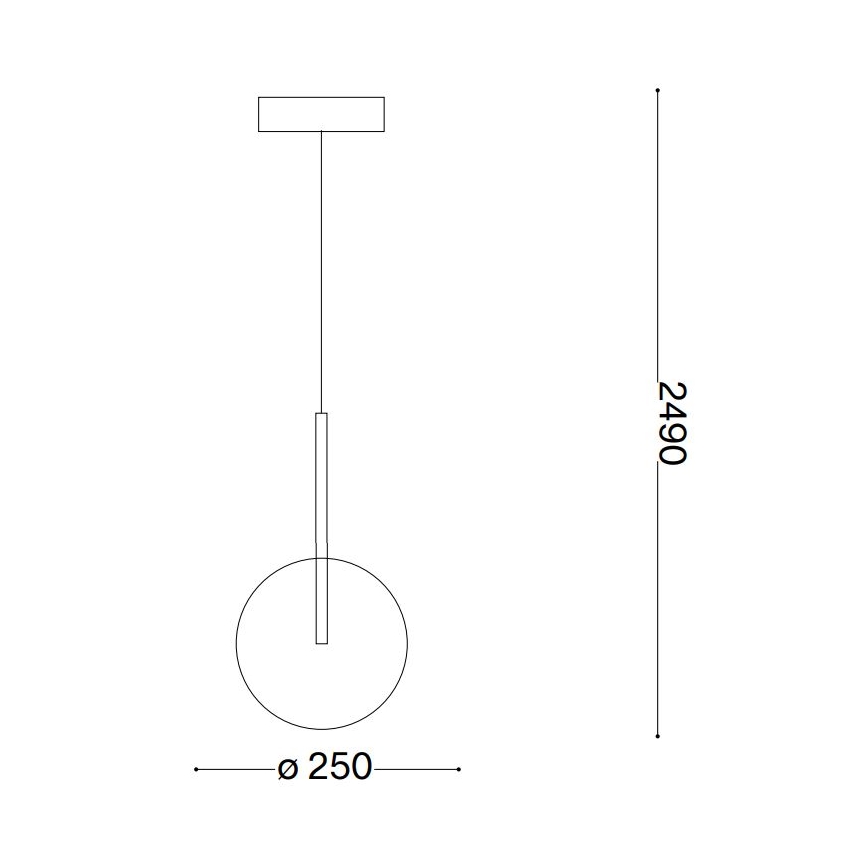 Ideal Lux - Suspension filaire LED EQUINOXE 1xG4/2W/230V d. 25 cm laiton/fumé