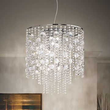 Ideal Lux - Suspension filaire LED EVASIONE 10xG9/3W/230V d. 51 cm chrome brillant