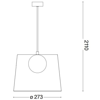 Ideal Lux - Suspension filaire LED FADE 1xG9/3W/230V d. 27,3 cm cuivre/fumé