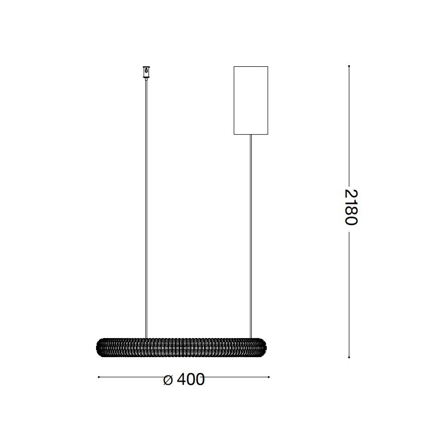 Ideal Lux - Suspension filaire MIRACLE LED/25W/230V d. 40 cm CRI 90 chrome mat