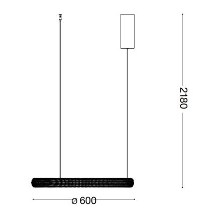 Ideal Lux - Suspension filaire MIRACLE LED/37W/230V d. 60 cm CRI 90 chrome mat