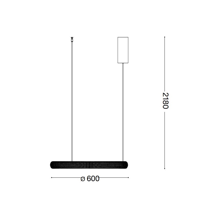 Ideal Lux - Suspension filaire MIRACLE LED/37W/230V d. 60 cm CRI 90 chrome mat