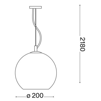 Ideal Lux - Suspension filaire NEMO 1xE27/42W/230V d. 20 cm beige