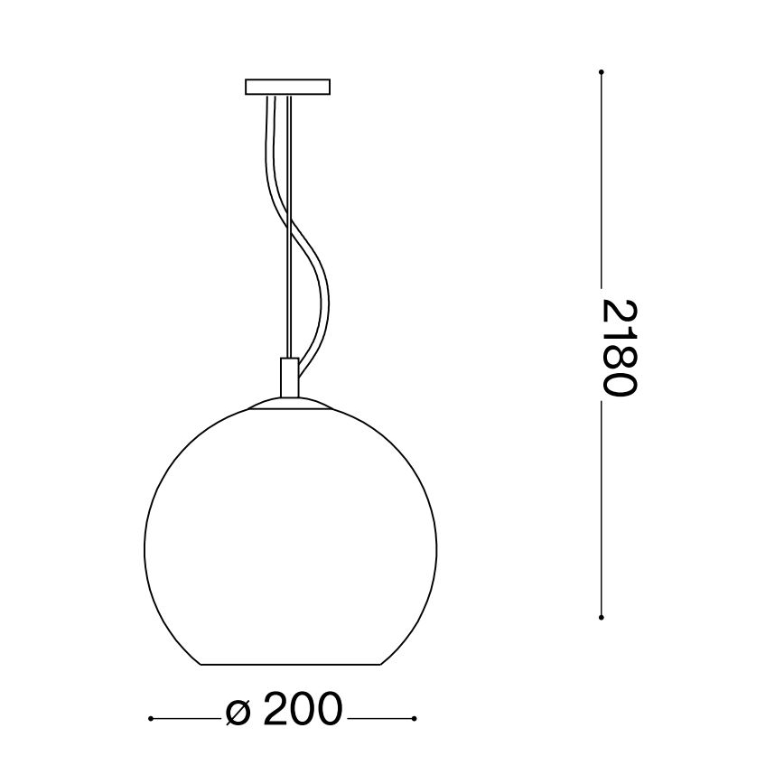Ideal Lux - Suspension filaire NEMO 1xE27/42W/230V d. 20 cm beige