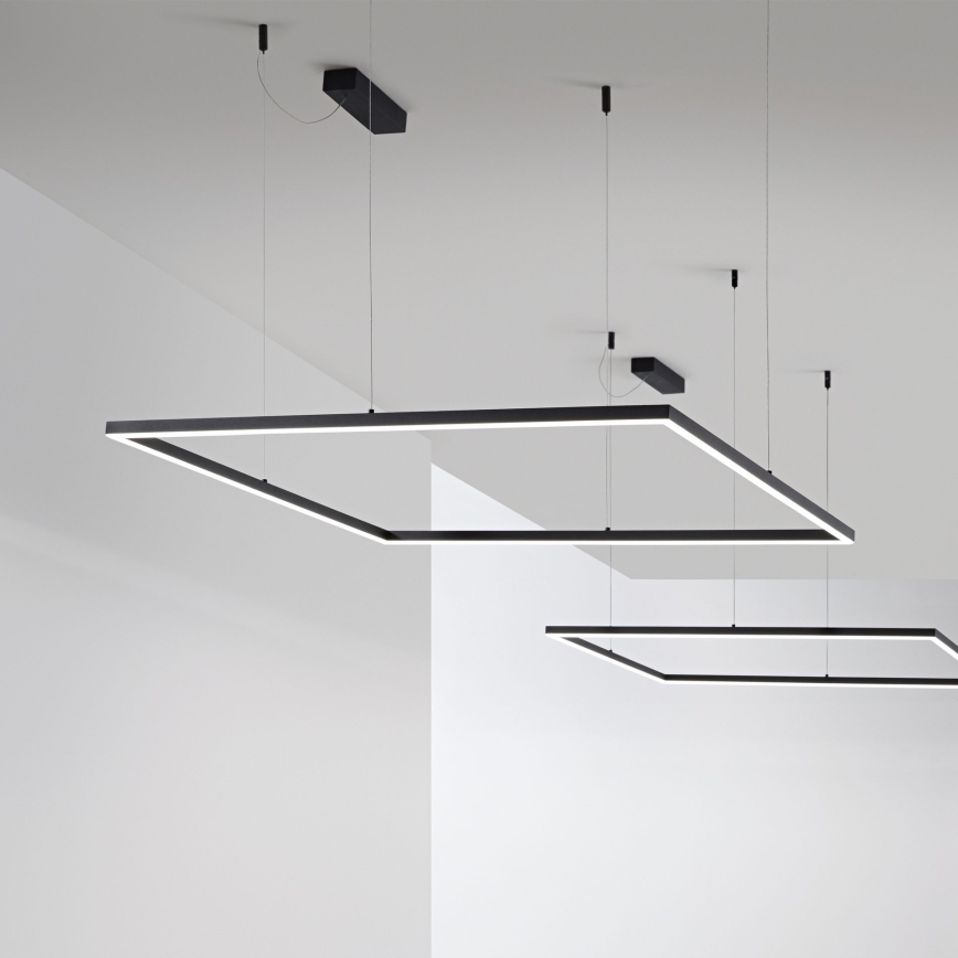 Ideal Lux - Suspension filaire ORACLE SLIM LED/33W/230V 3000K 50x50 cm noir
