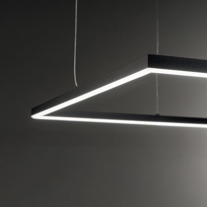 Ideal Lux - Suspension filaire ORACLE SLIM LED/33W/230V 3000K 50x50 cm noir