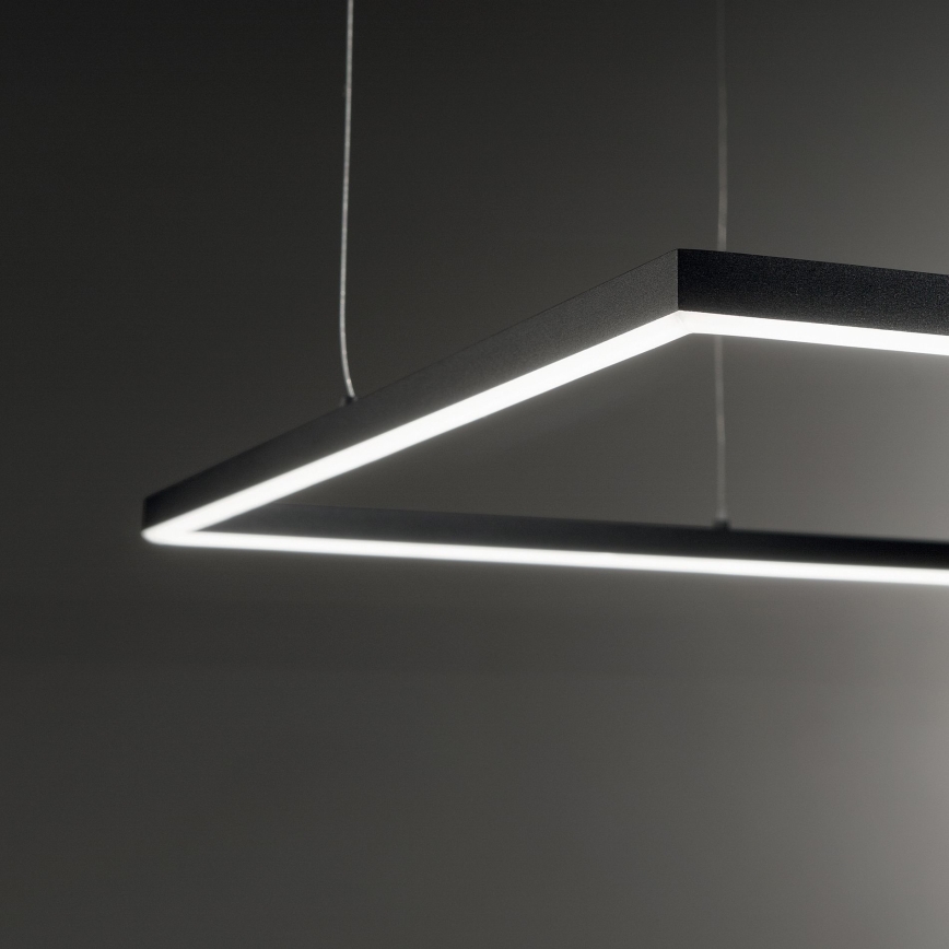Ideal Lux - Suspension filaire ORACLE SLIM LED/33W/230V 3000K 50x50 cm noir