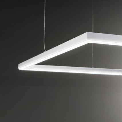 Ideal Lux - Suspension filaire ORACLE SLIM LED/41W/230V 3000K 70x70 cm blanc