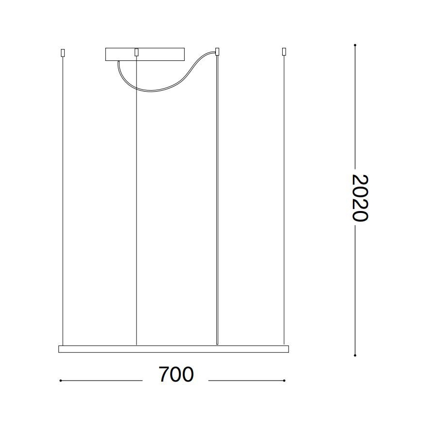 Ideal Lux - Suspension filaire ORACLE SLIM LED/41W/230V 3000K 70x70 cm blanc