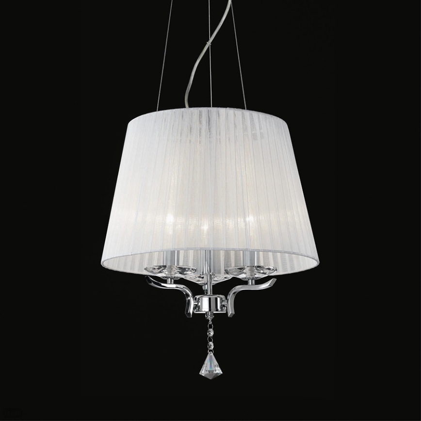 Ideal Lux - Suspension filaire en cristal PEGASO 3xE14/28W/230V d. 40 cm chrome brillant
