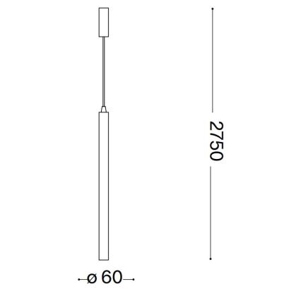 Ideal Lux - Suspension filaire ULTRATHIN LED/11,5W/230V CRI 90 laiton