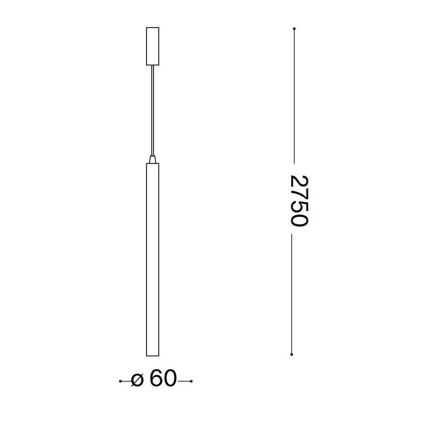 Ideal Lux - Suspension filaire ULTRATHIN LED/11,5W/230V CRI 90 laiton