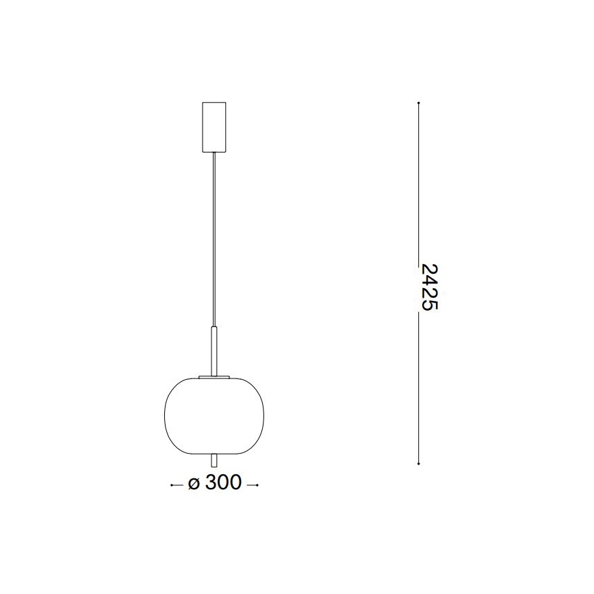 Ideal Lux - Suspension filaire UMILE LED/20W/230V d. 30 cm CRI 90 laiton/blanc