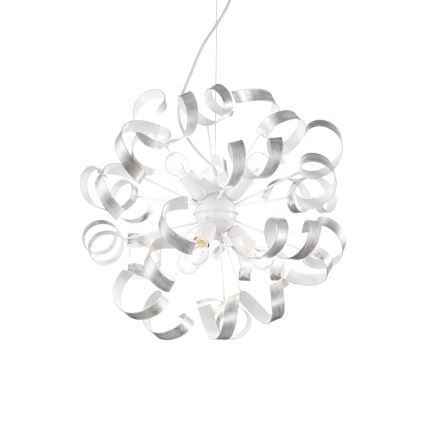 Ideal Lux - Suspension filaire VORTEX 6xE14/40W/230V d. 53 cm argent/patine