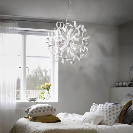 Ideal Lux - Suspension filaire VORTEX 6xE14/40W/230V d. 53 cm argent/patine