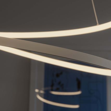 Ideal Lux - Suspension LED dimmable sur câble OZ LED/55W/230V, Ø 80 cm, IRC 90, blanc