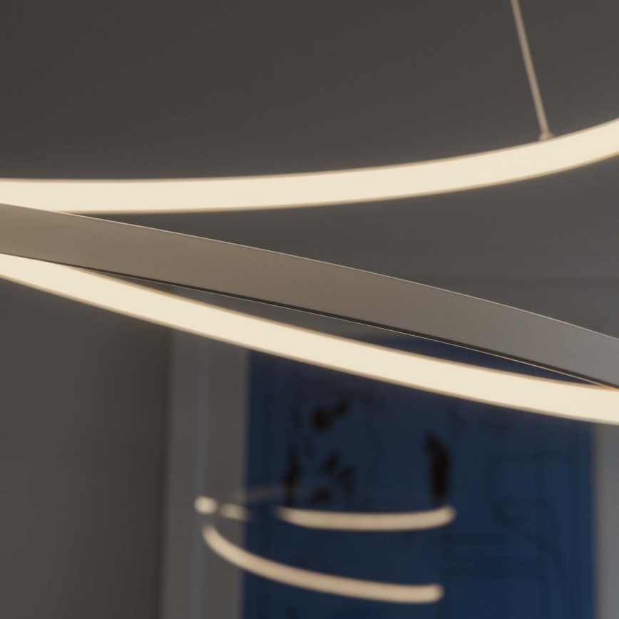 Ideal Lux - Suspension LED dimmable sur câble OZ LED/55W/230V, Ø 80 cm, IRC 90, blanc