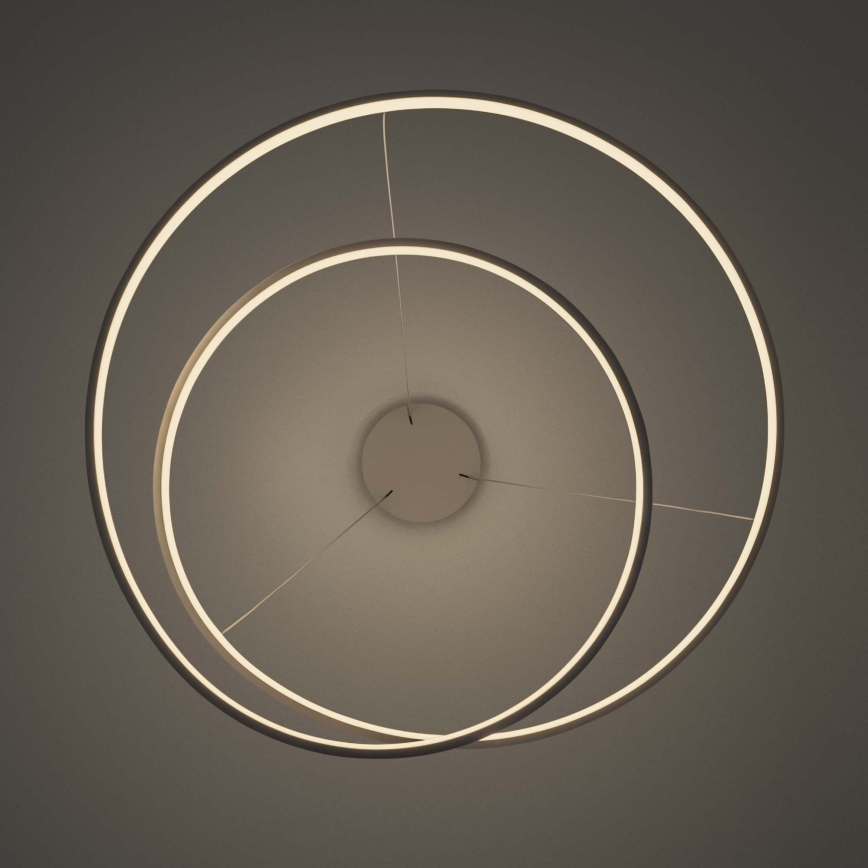 Ideal Lux - Suspension LED dimmable sur câble OZ LED/55W/230V, Ø 80 cm, IRC 90, blanc