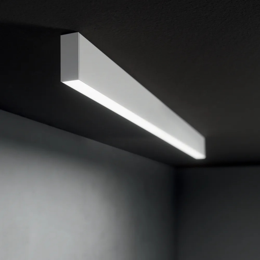 Ideal Lux - Suspension LED STEEL sur câble, 29 W, 230 V, 4000 K, IRC 90, 120 cm, blanche