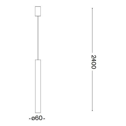 Ideal Lux - suspension LED sur câble LOOK 1xGU10/7W/230V CRI 90 Ø 6 cm blanche