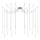 Ideal Lux - Suspension LED sur câble LUCCIOLA 16xLED/16W/230V CRI 90, design araignée en laiton