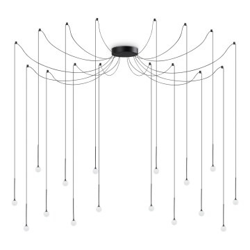 Ideal Lux - Suspension LED sur câble LUCCIOLA 16xLED/16W/230V CRI 90 en forme d'araignée noire