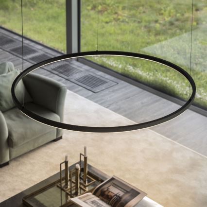 Ideal Lux - Suspension LED à câble ORACLE SLIM LED/29W/230V 3000K CRI 90 Ø 50 cm noir