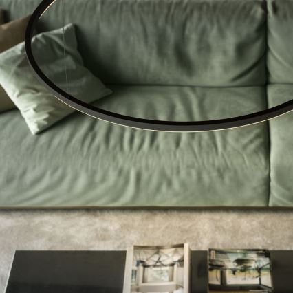 Ideal Lux - Suspension LED à câble ORACLE SLIM LED/29W/230V 3000K CRI 90 Ø 50 cm noir