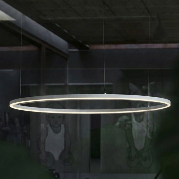 Ideal Lux - Suspension LED sur câble ORACLE SLIM LED/29W/230V 4000K CRI 90 Ø 50 cm blanc