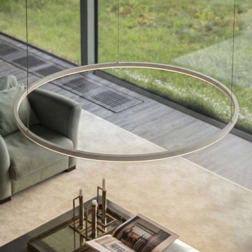 Ideal Lux - Suspension LED sur câble ORACLE SLIM LED/37W/230V 4000K IRC 90 Ø 70 cm blanc