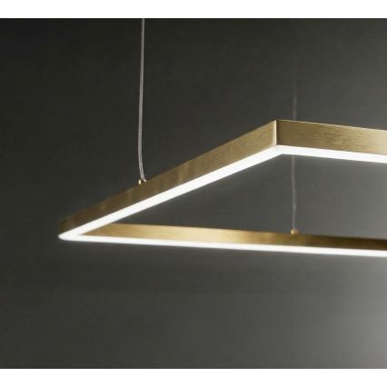 Ideal Lux - Suspension LED sur câble ORACLE SLIM LED/44W/230V 3000K IRC 90 70x70 cm dorée