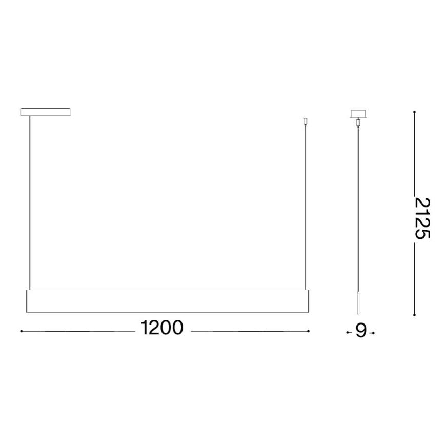 Ideal Lux - Suspension LED sur câble STEEL LED/24W/230V 3000K CRI 90 120 cm blanc