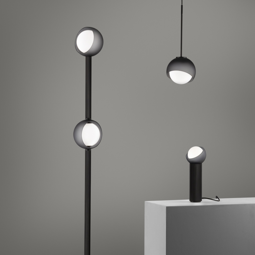 Ideal Lux - Suspension sur câble BLOOM 1xE27/42W/230V Ø 22 cm noire