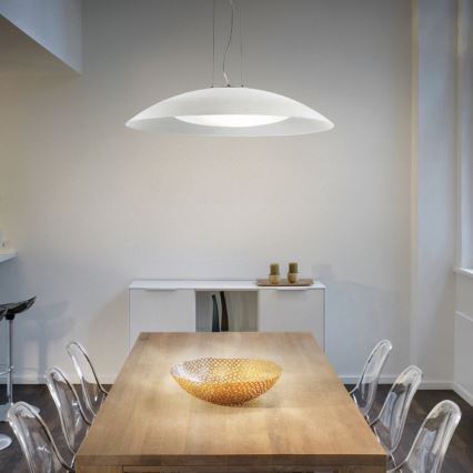 Ideal Lux - Suspension sur câble LENA 3xE27/60W/230V Ø 64 cm blanche