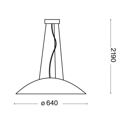 Ideal Lux - Suspension sur câble LENA 3xE27/60W/230V Ø 64 cm blanche